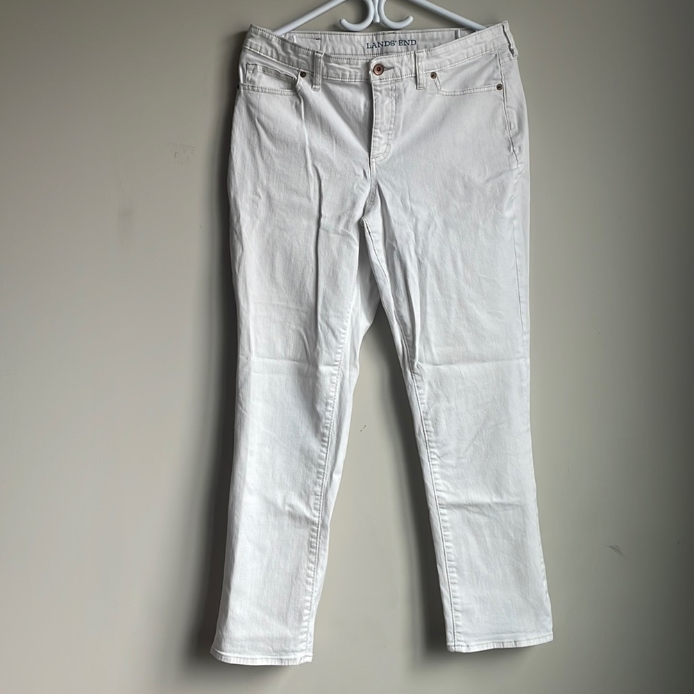 Land’s End White Jeans